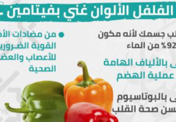إنفو جراف.. معلومة طبية رمضانية.. الفلفل الألوان غنى بفيتامين C - اليوم السابع