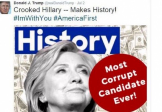 ترامب يستخدم "نجمة داود" في تغريدة هاجم فيها كلينتون