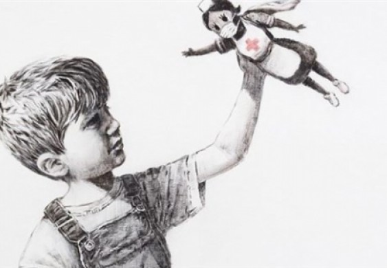 تحية من بانكسي للطواقم الطبية - 24.ae