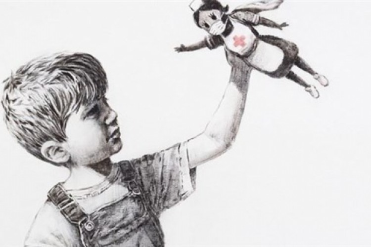 تحية من بانكسي للطواقم الطبية - 24.ae